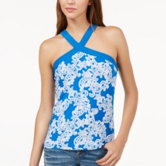INC Printed Halter Top - Picture 1 of 4